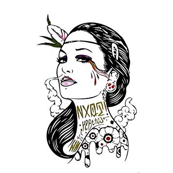 355x355 Wyuen 5 Sheets Watercolor Women Body Art Tattoo - Watercolor Woman Body