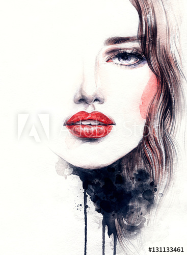 Watercolor Woman Face at PaintingValley.com | Explore collection of ...