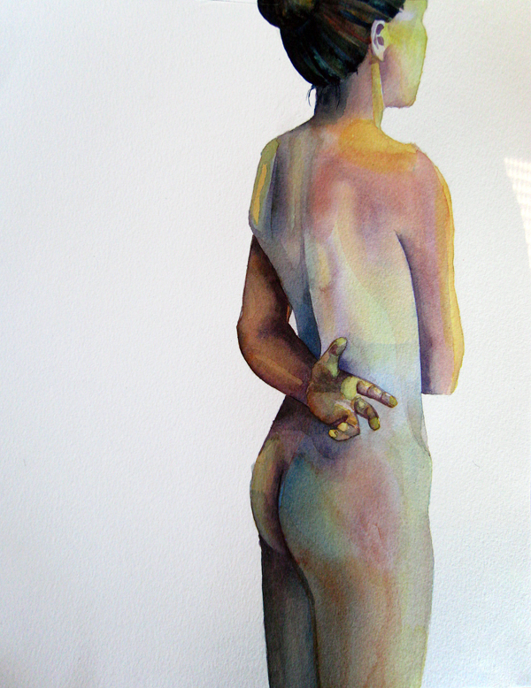 600x778 Watercolor Painting The Orchard - Watercolor Woman Figure