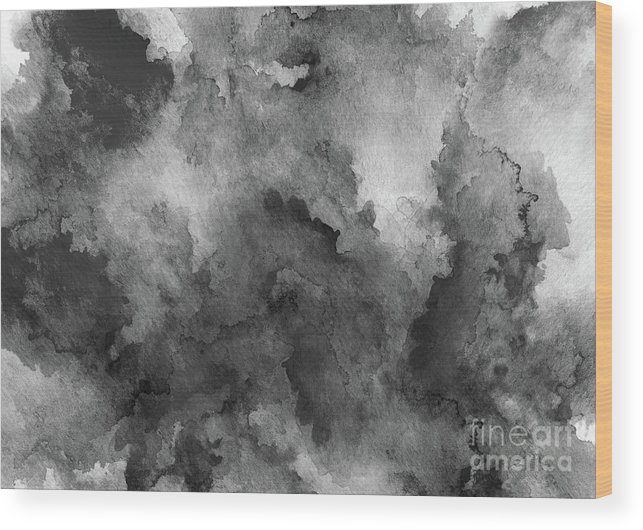 643x530 Ink Style Of Black Watercolour Texture Wood Print By Liffy En - Watercolor Wood Grain