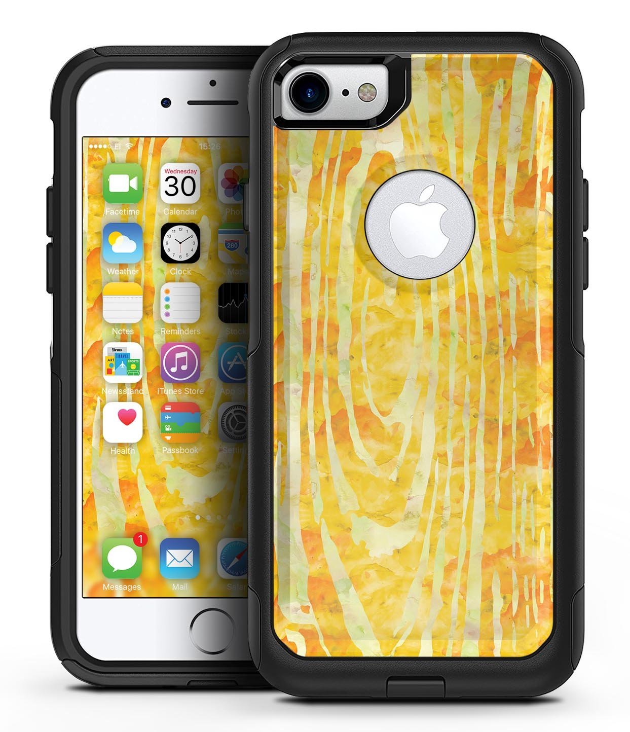 1243x1444 Yellow Watercolor Woodgrain - Watercolor Wood Grain