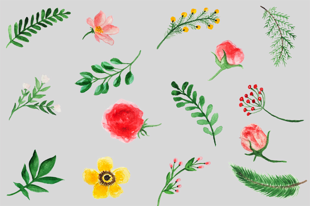 1000x666 Watercolor Woodland Animals In Illustrations On Yellow Images - Watercolor Woodland Animals