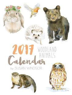 236x314 Woodland Animal Watercolor Prints - Watercolor Woodland Animals