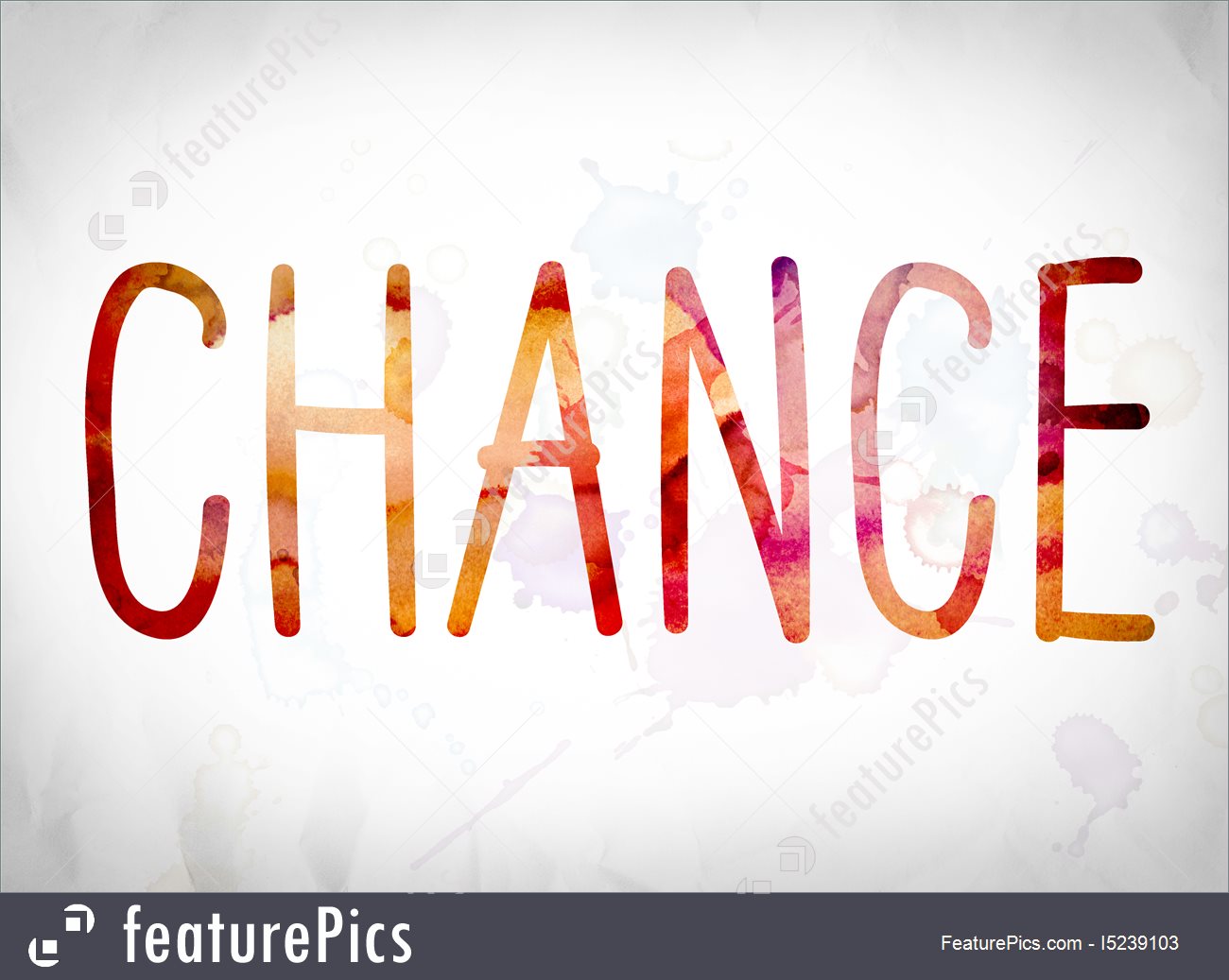 1300x1037 Illustration Of Chance Concept Watercolor Word Art - Watercolor Word Art