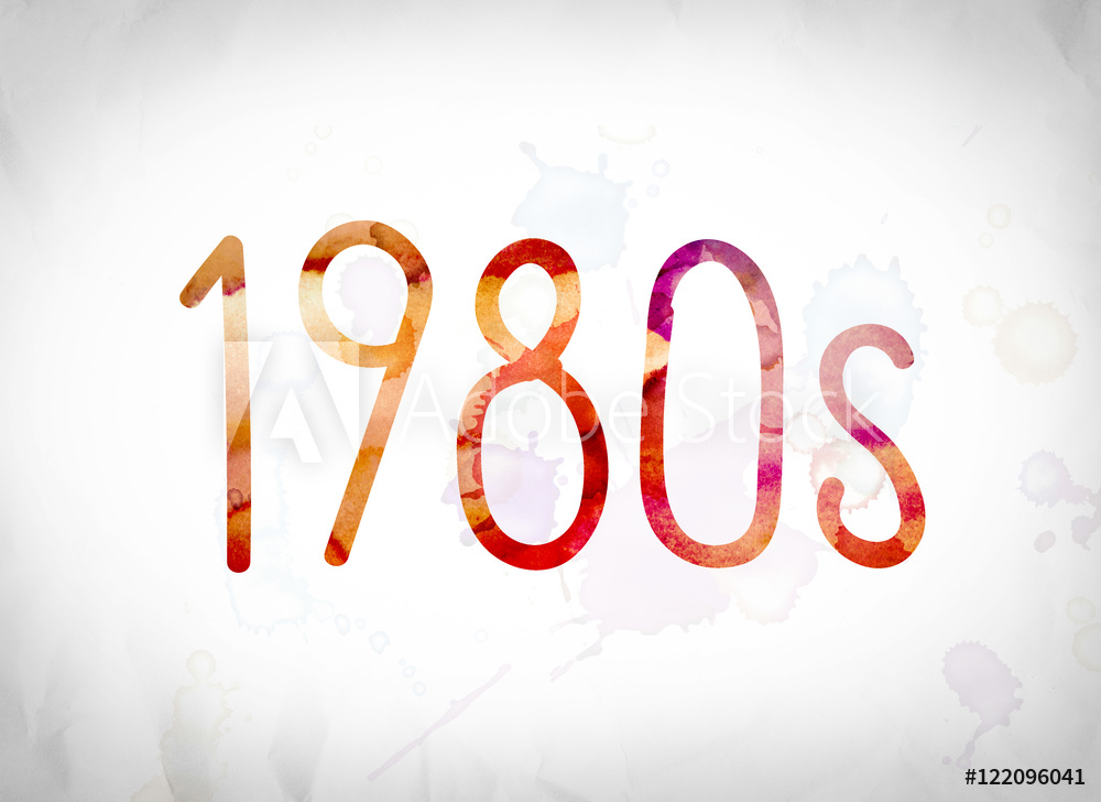 1000x728 Photo Amp Art Print 1980s Concept Watercolor Word Art Europosters - Watercolor Word Art