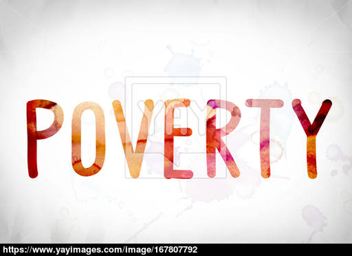 512x372 Poverty Concept Watercolor Word Art Image - Watercolor Word Art
