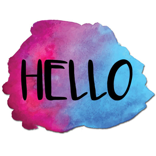 512x512 Watercolor Words Text Sticker Pack By Veritas Design Group - Watercolor Words