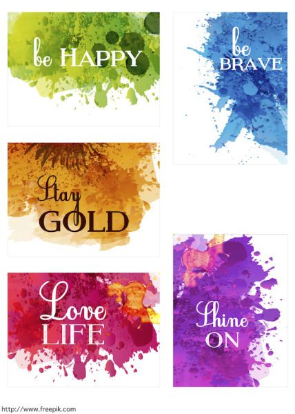 428x600 Watercolour Words, Part 2 (Project Life Cards) Scrapbooking - Watercolor Words