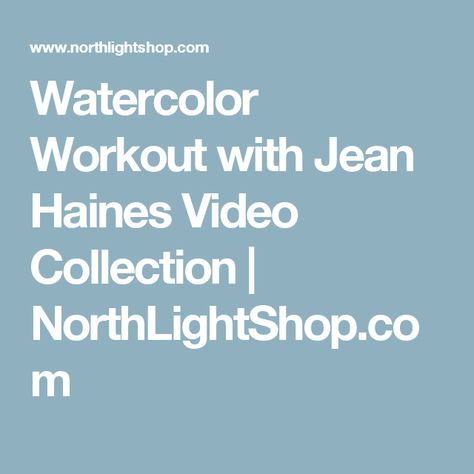 474x474 Watercolor Workout With Jean Haines Video Collection Color - Watercolor Workout