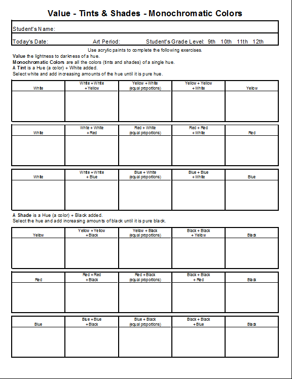 576x748 Color Wheel Worksheet Lesson Plan Color Amp Watercolor Art - Watercolor Worksheet