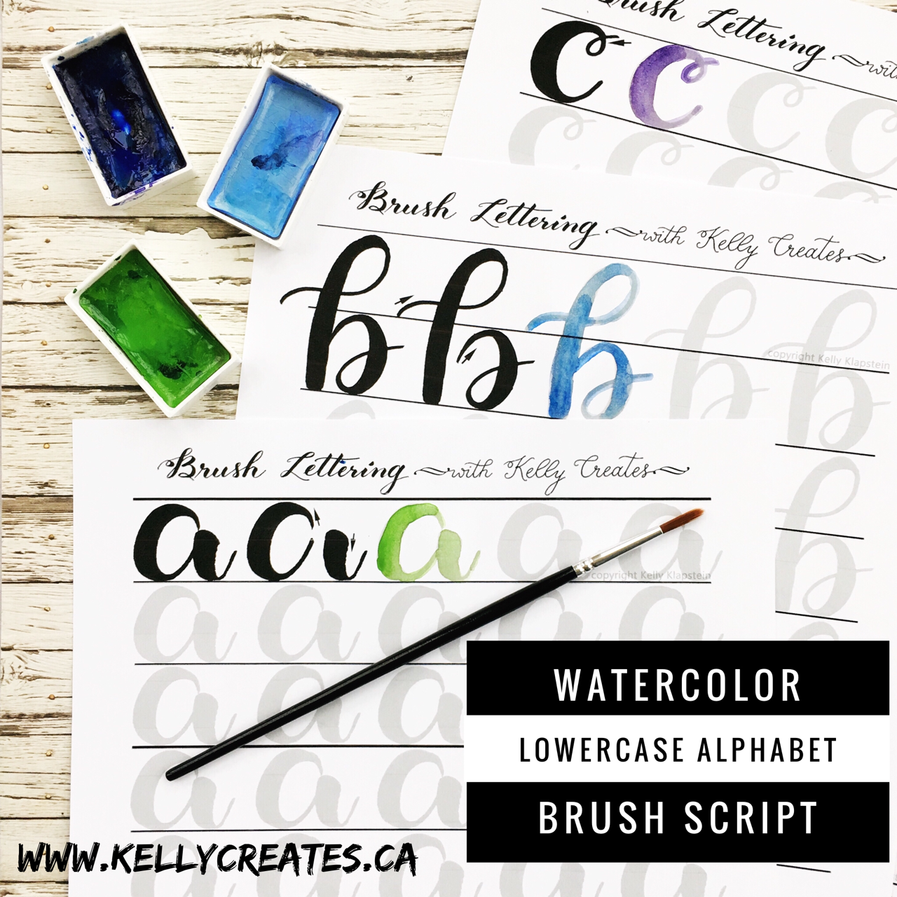 1280x1280 Watercolor Brush Lettering Worksheets Have Arrived! Kelly Creates - Watercolor Worksheet