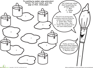 301x223 Watercolor Paint By Number Color Wheel Worksheet - Watercolor Worksheet