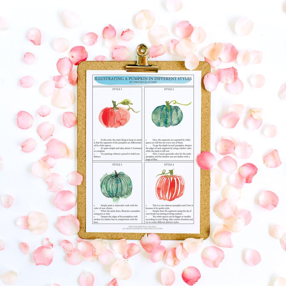 1000x1000 Pumpkin Worksheet - Watercolor Worksheet