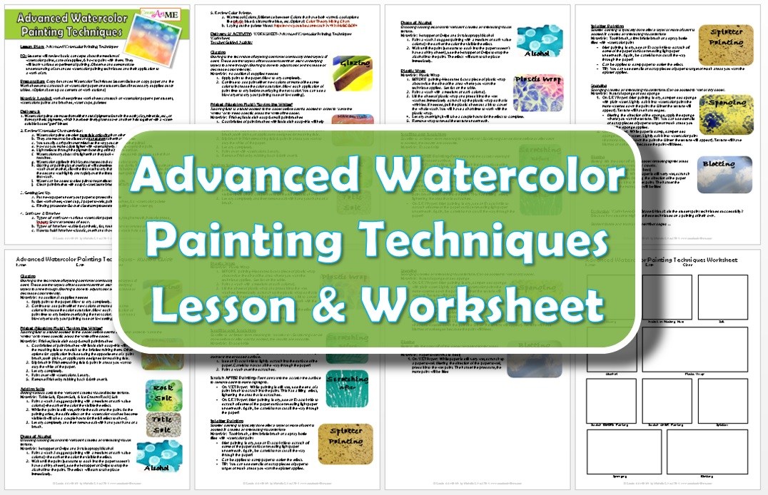 1076x694 Advanced Watercolor Painting Techniques Lesson Plan Amp Worksheet - Watercolor Worksheet