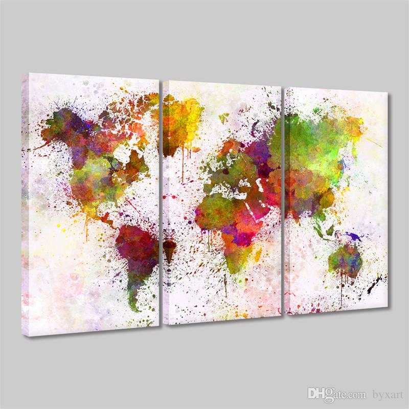 Watercolor World Map at PaintingValley.com | Explore collection of ...