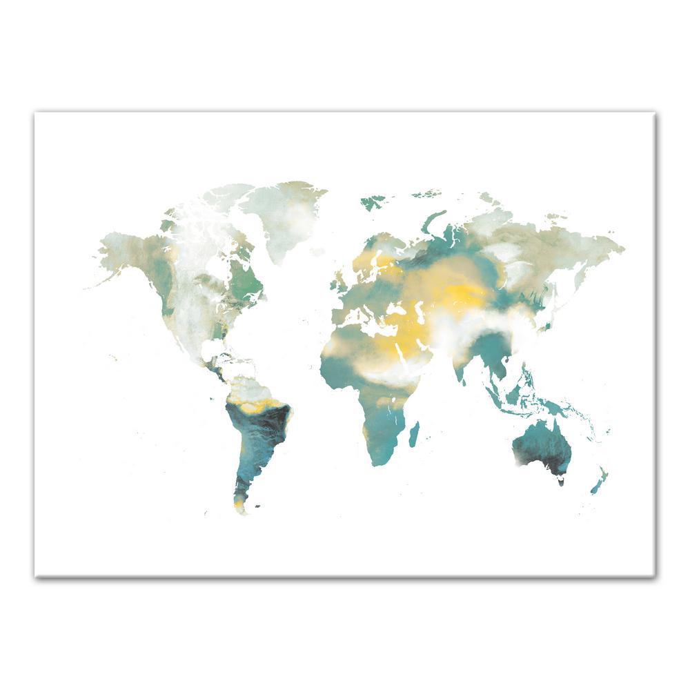 1000x1000 Designs Direct 30 In. X 40 In. 'Watercolor World Map White - Watercolor World Map