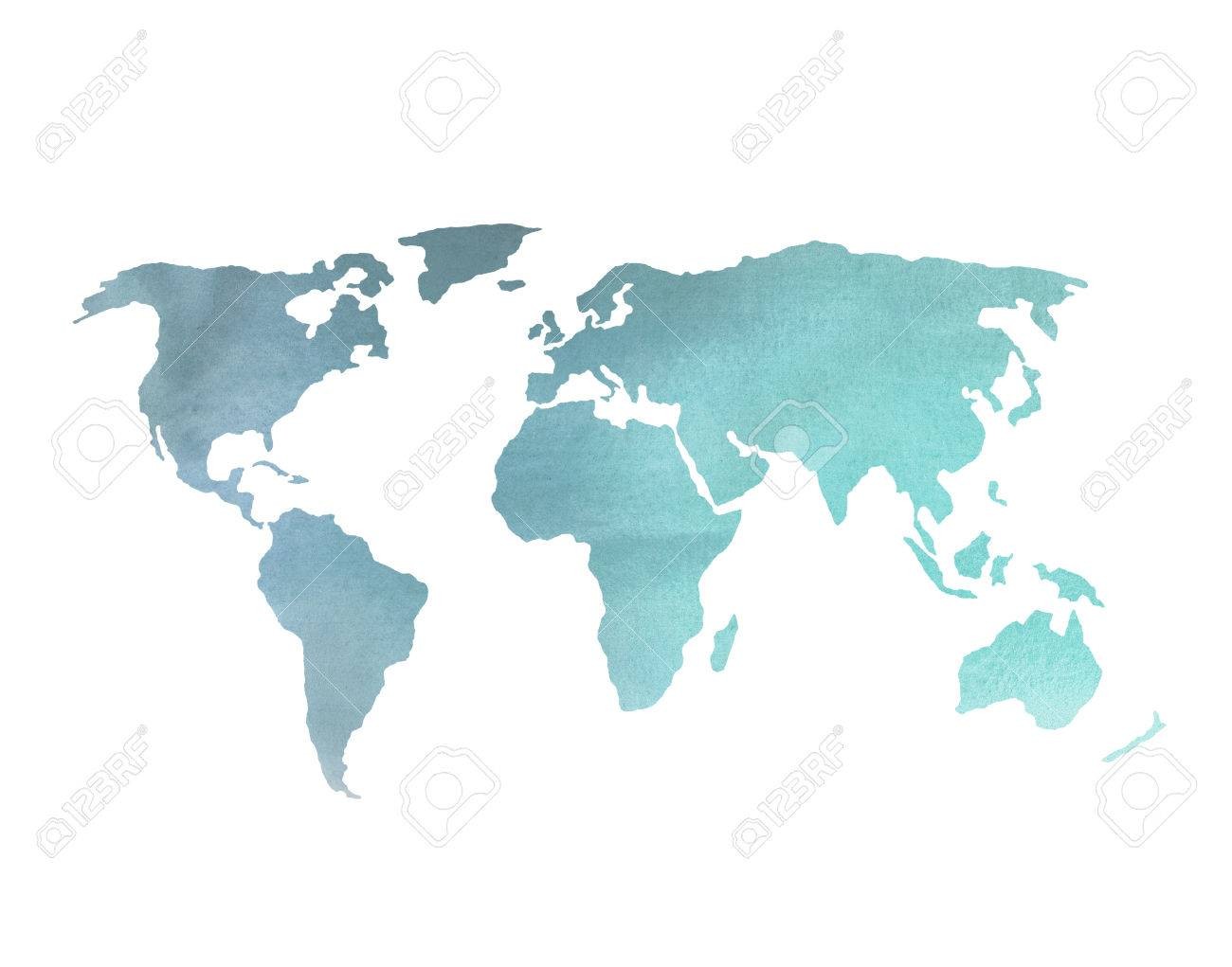 1300x1021 33155735 Blue Watercolor World Map 6 Free Maps World Wide - Watercolor World Map
