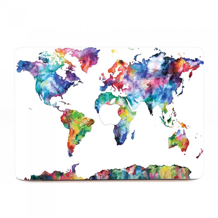 700x700 World Map In Watercolor - Watercolor World Map