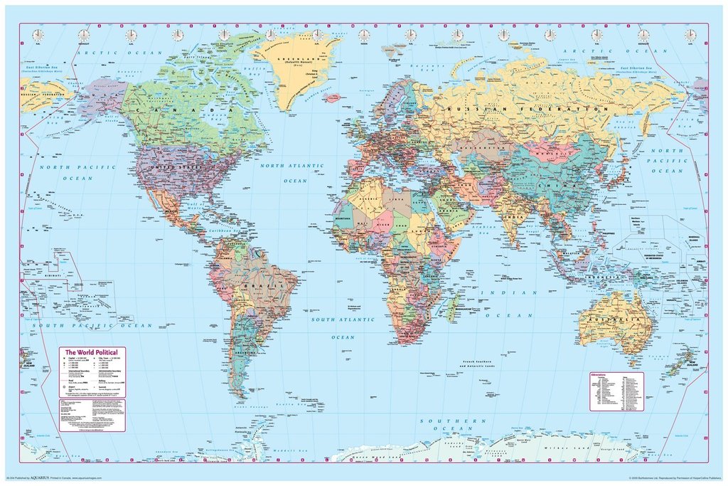 1024x683 Watercolor World Map Posters - Watercolor World Map Poster