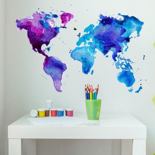 310x310 Watercolor World Map Wayfair - Watercolor World Map Wallpaper