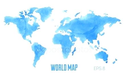 450x288 Watercolor World Map Wallpaper Africanplant - Watercolor World Map Wallpaper