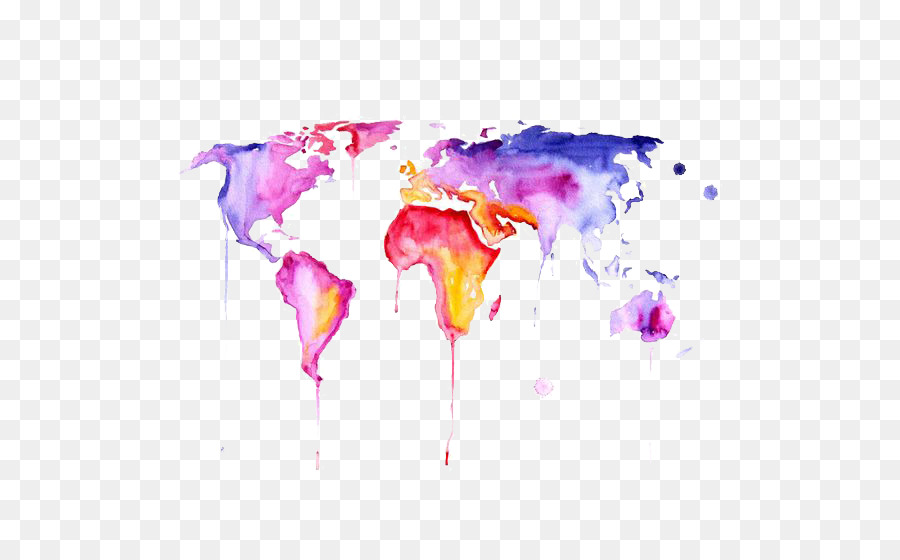 900x560 Watercolor Painting Contemporary Art Abstract Art Wallpaper - Watercolor World Map Wallpaper