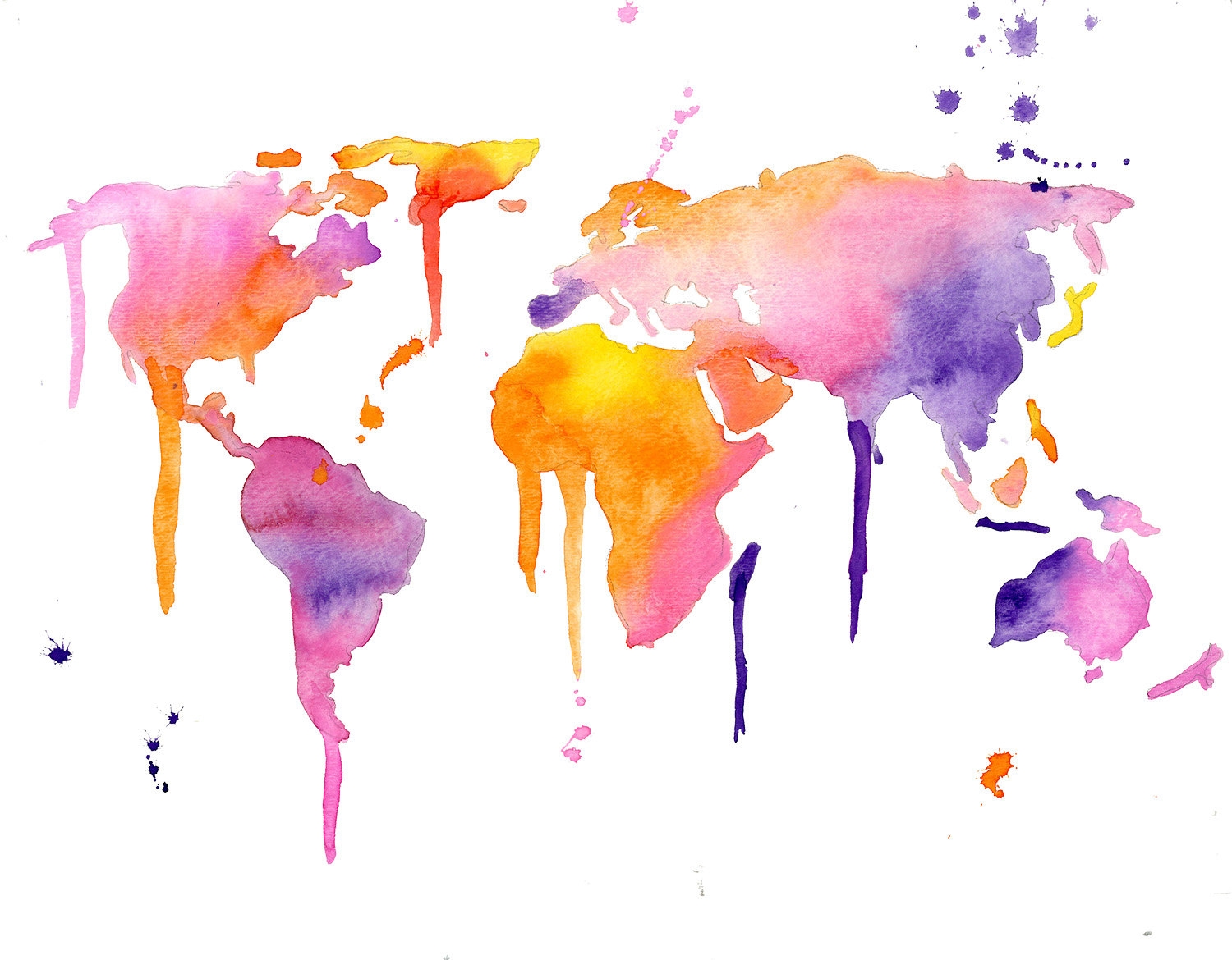 1500x1170 Awesome Watercolor World Map Desktop Wallpaper Gallery - Watercolor World Map Wallpaper