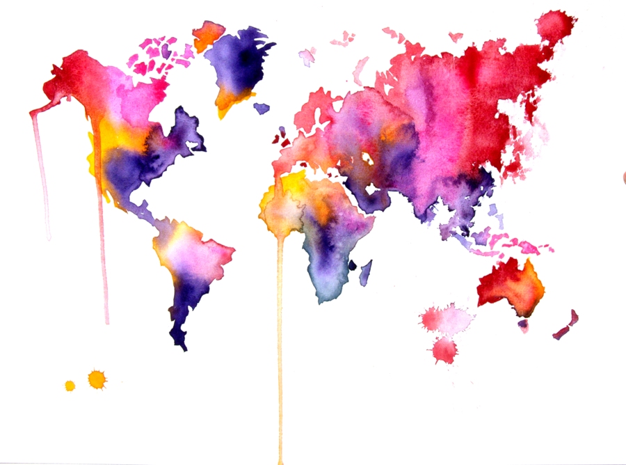 900x668 Watercolor Painting World - Watercolor World Painting