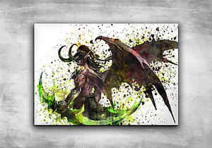 300x210 World Of Warcraft Print Poster Watercolor Wall Art Game Wow Poster - Watercolor World Painting