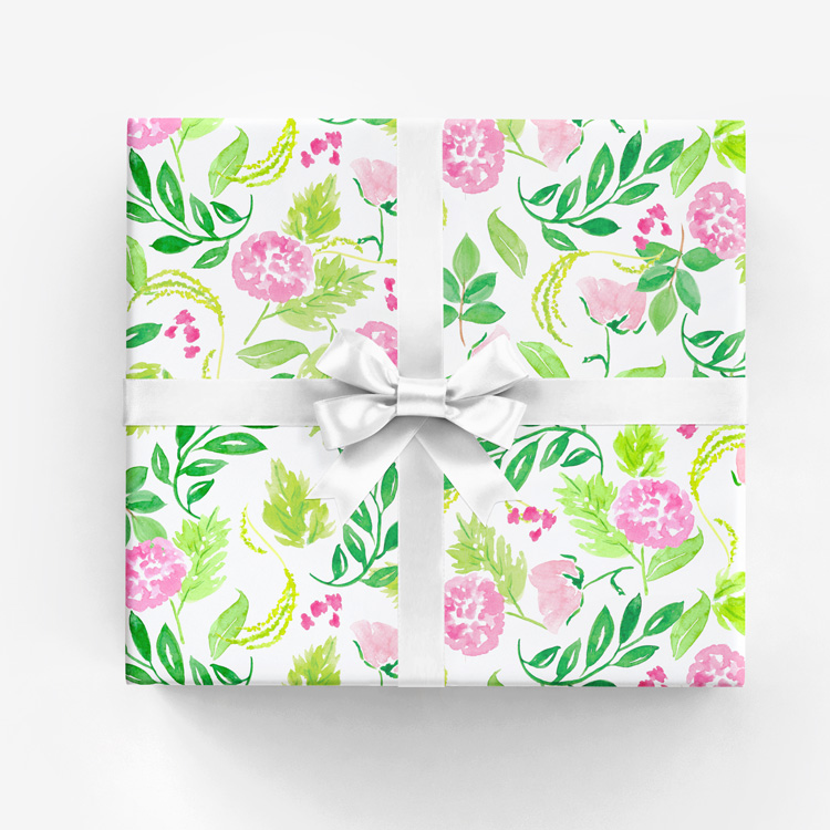 750x750 Gwyneth Gift Wrap Pink Watercolor Illustration And Surface - Watercolor Wrapping Paper
