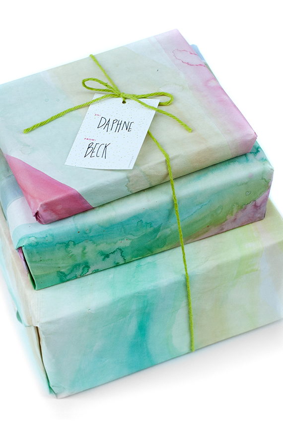 570x857 Watercolor Gift Wrap Julep - Watercolor Wrapping Paper