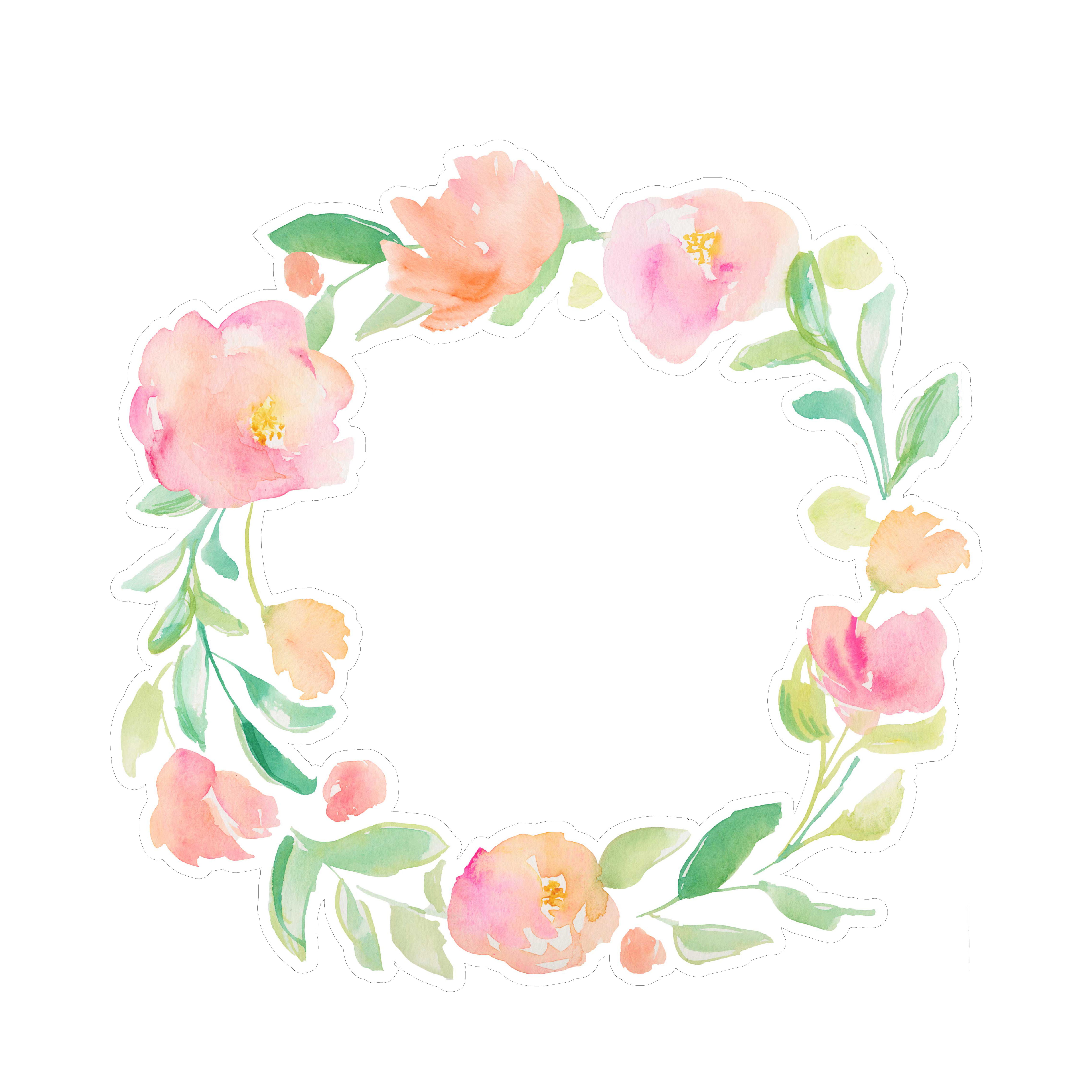 5100x5100 Spring Wreath Svg Download. Download This Painted Watercolor - Watercolor Wreath