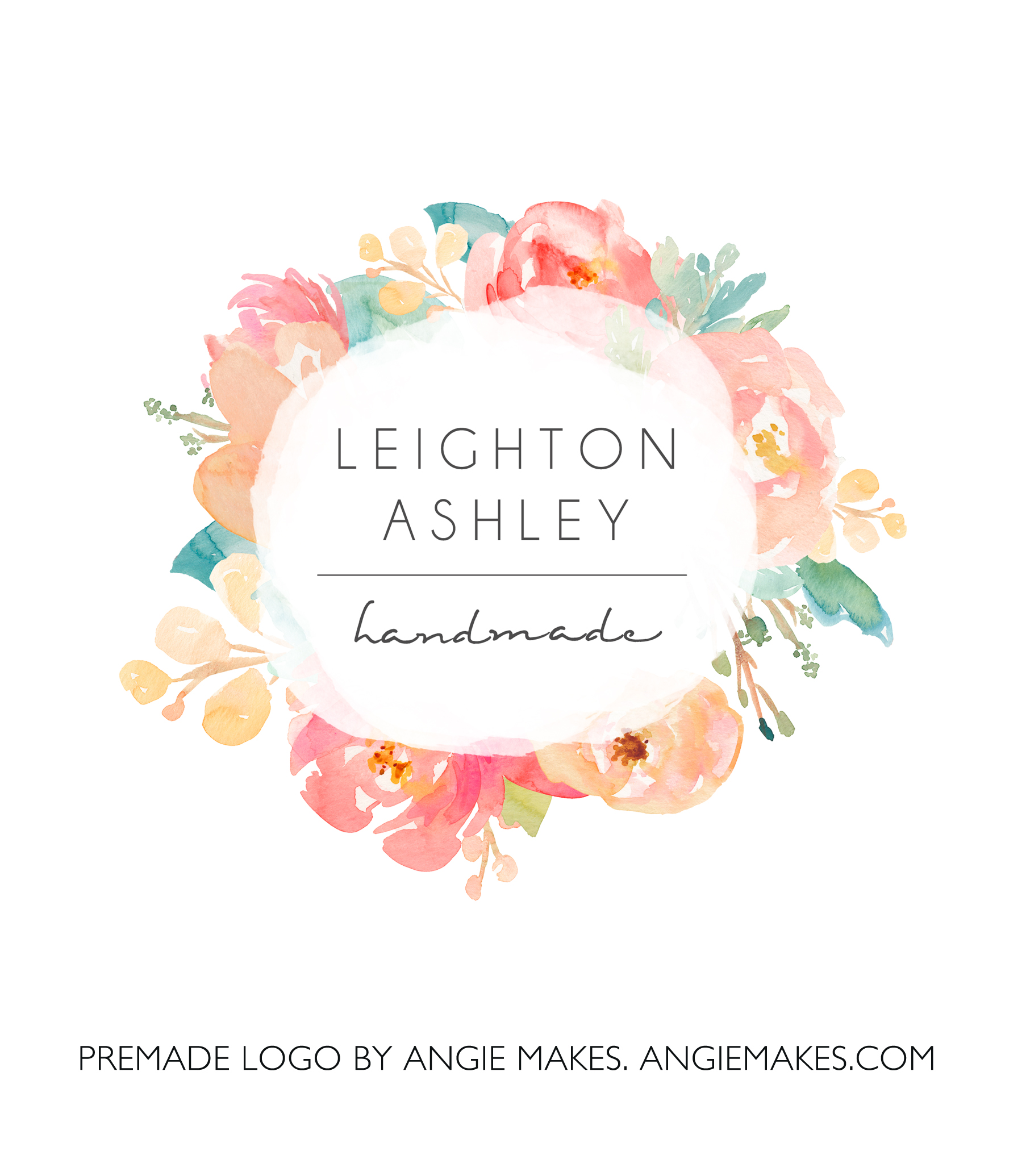 1806x2070 Flower Watercolor Wreath Logo - Watercolor Wreath