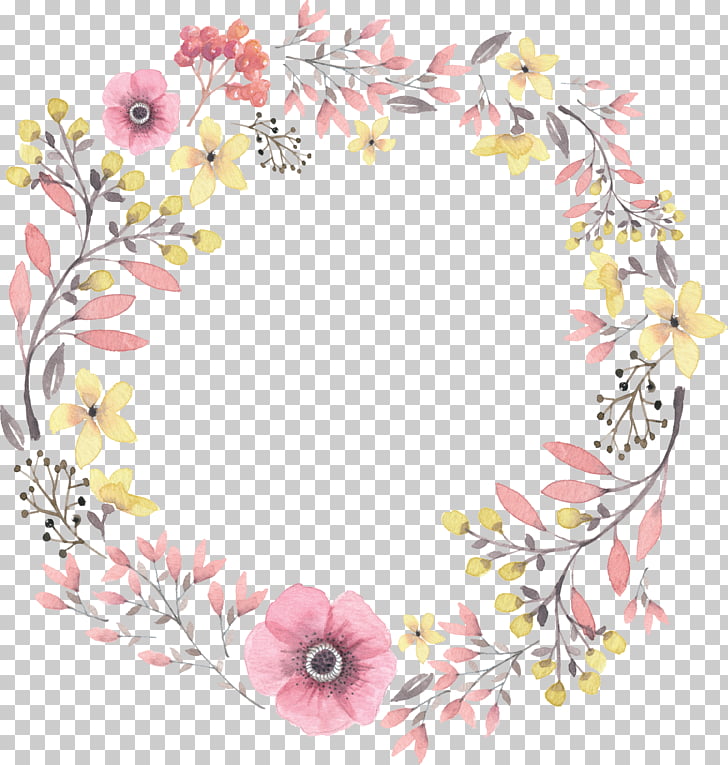 728x765 Iphone 8 Iphone X Wreath, Hand Painted Watercolor Wreaths, Pink - Watercolor Wreath Clipart