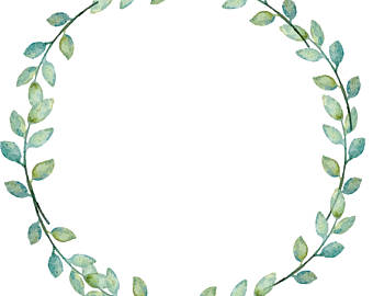 340x270 Wreath Clipart Minimalist Cute Borders, Vectors, Animated, Black - Watercolor Wreath Clipart