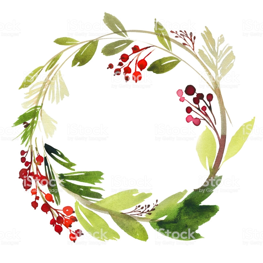 900x900 Download Christmas Watercolor Wreath Clipart Wreath Christmas Day - Watercolor Wreath Clipart