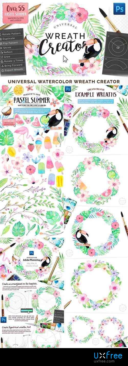 500x1430 Universal Wreath Creator Pro 2805021 - Watercolor Wreath Creator