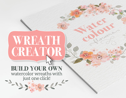 404x316 Watercolour Wreath Creator On Behance - Watercolor Wreath Creator