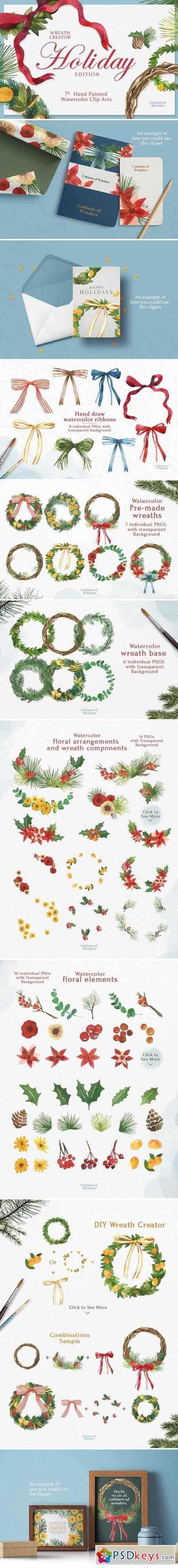 450x3961 Wreath - Watercolor Wreath Creator