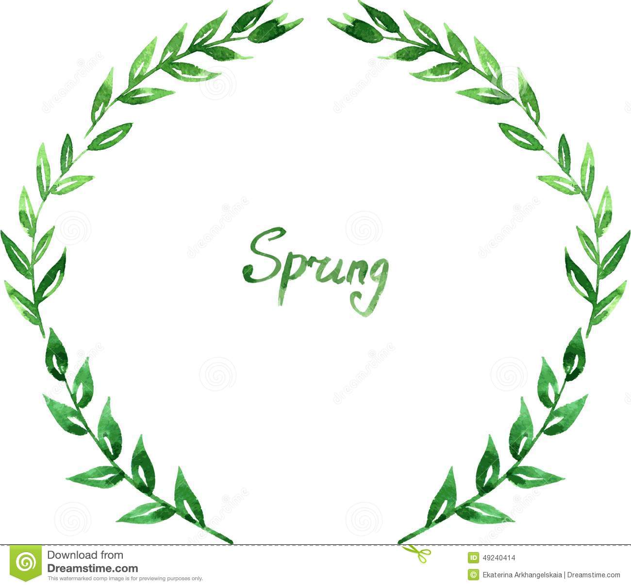 Watercolor Wreath Vector