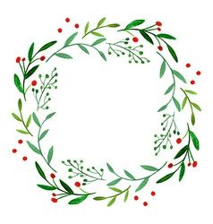 238x250 Watercolor Wreath Vector Borders Wreaths - Watercolor Wreath Vector