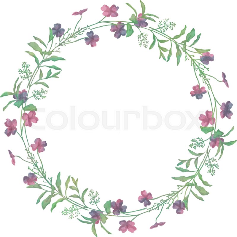 799x800 Drawn Watercolor Greenery Wreath Vector Illustration. Watercolor - Watercolor Wreath Vector
