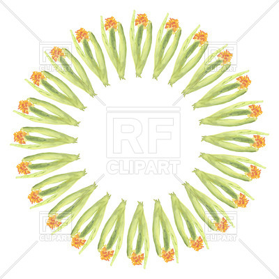 400x400 Floral Frame Made Of Watercolor Flowers - Watercolor Wreath Vector