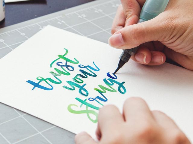 640x480 Brush Lettering With Watercolor Every Tuesday - Watercolor Writing