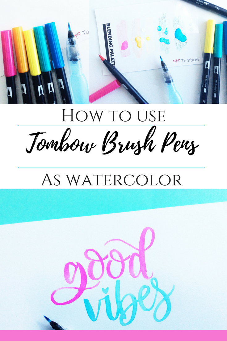 735x1102 How To Use Tombow Brush Pen As Watercolor - Watercolor Writing