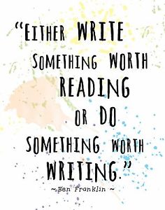 236x300 Ben Franklin Watercolor Art Print Inspirational Quote Write - Watercolor Writing