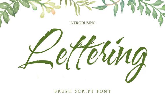 570x368 Calligraphy Font Handwritten Script Wedding Watercolor Instant Etsy - Watercolor Writing Font