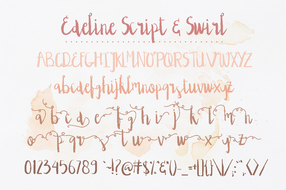580x386 Edeline Swirl - Watercolor Writing Font