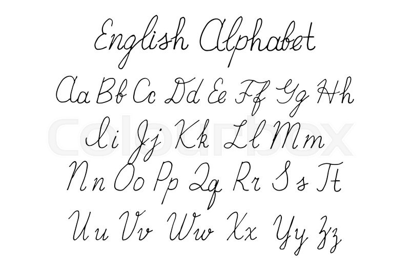 800x533 Elegant Calligraphy Letters With Florishes. Handwritten Alphabet - Watercolor Writing Font