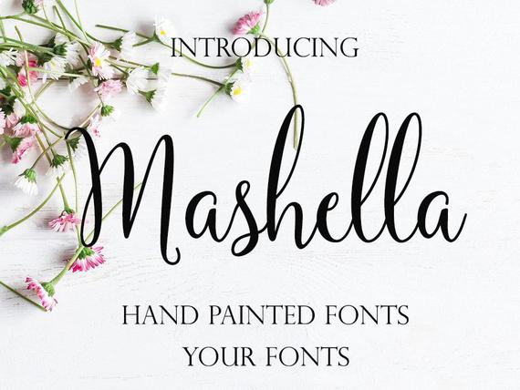 570x428 Modern Calligraphy Font Font Download Handwritten Font Etsy - Watercolor Writing Font